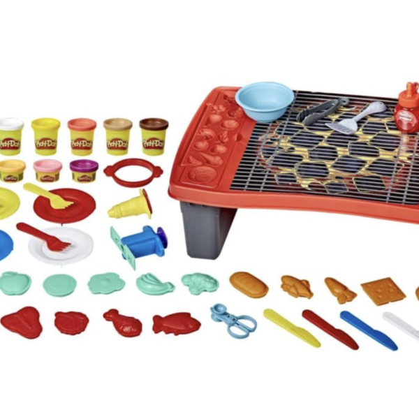 Set de Cocina Play-Doh: Gran Parrilla con 40 Piezas para Niños de 3 Años en Adelante, Incluye Drizzle No Tóxico y 10 Colores